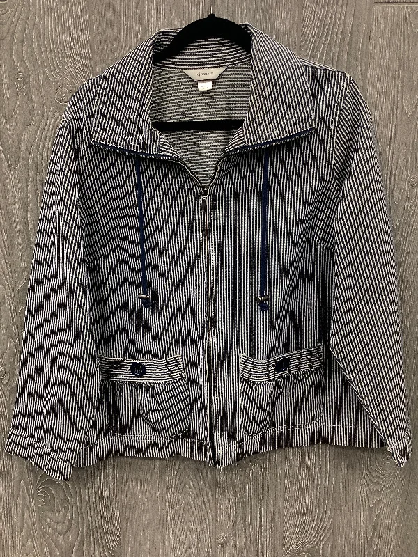 Steals and Deals Blazer By Cj Banks In Blue, Size: 1x