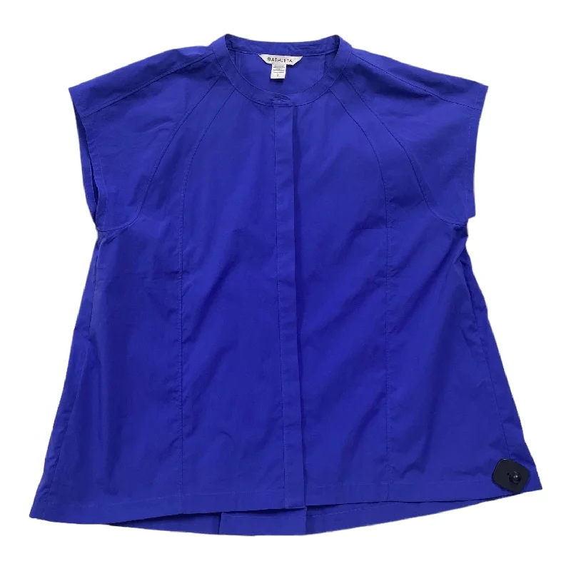 Mega Sale Blue Athletic Top Short Sleeve Athleta, Size L