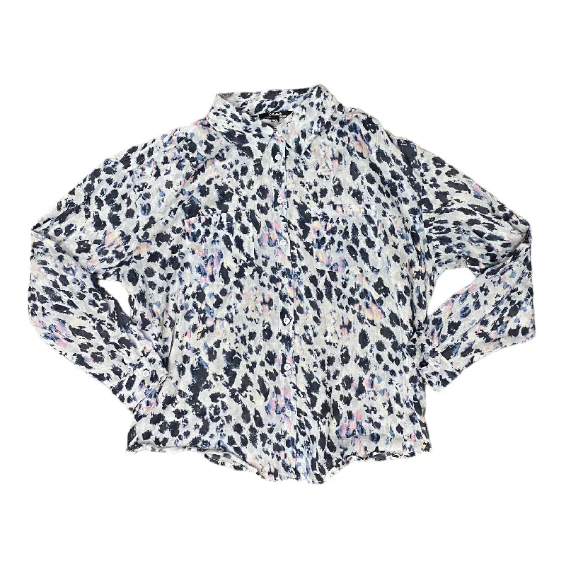 Act Fast Blue Blouse Long Sleeve Charlie B, Size Xl