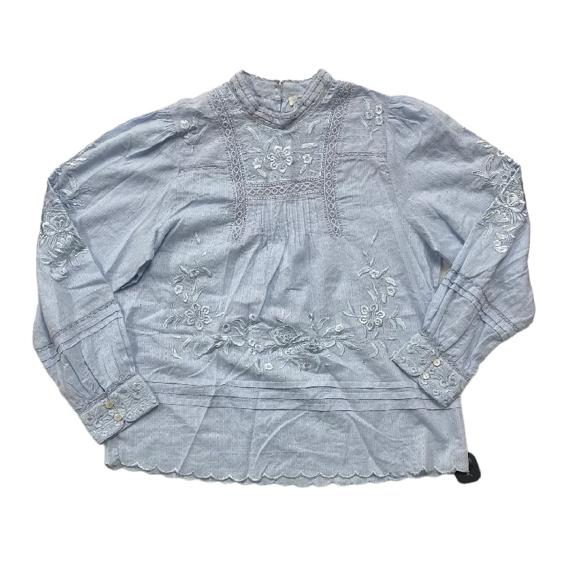 Discount Days Blue Top Long Sleeve Sundance, Size S