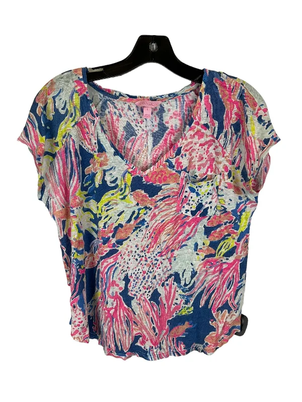 Friends and Family Sale Blue Top Short Sleeve Lilly Pulitzer, Size S