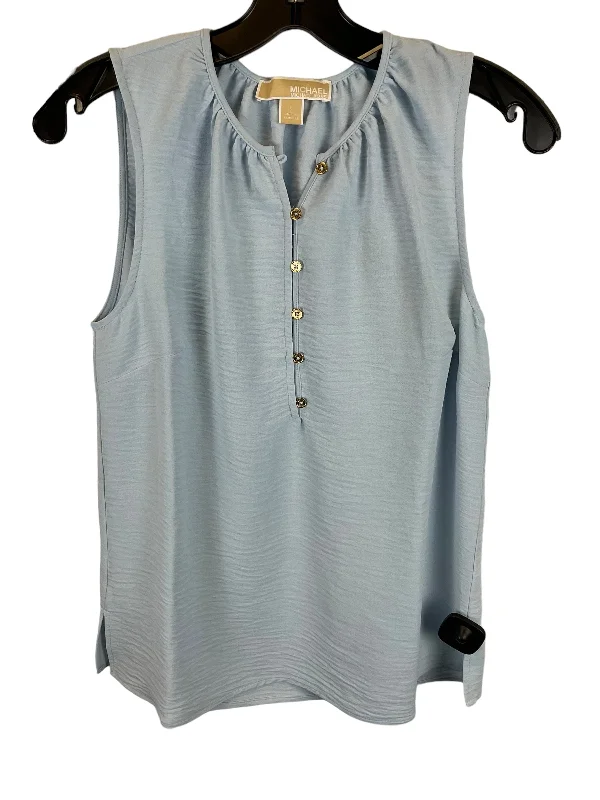 Super Deal Blue Top Sleeveless Michael By Michael Kors, Size S