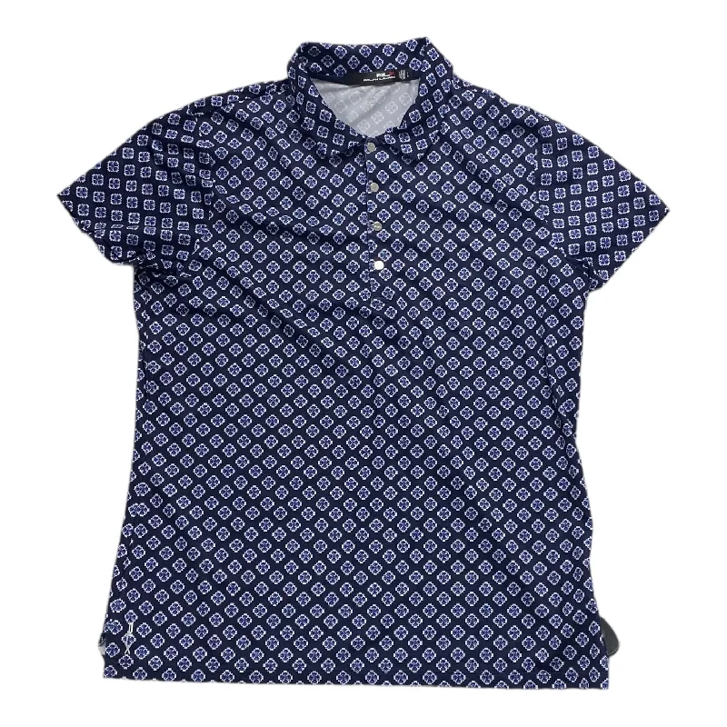 Price Cut Blue & White Athletic Top Short Sleeve Ralph Lauren, Size M