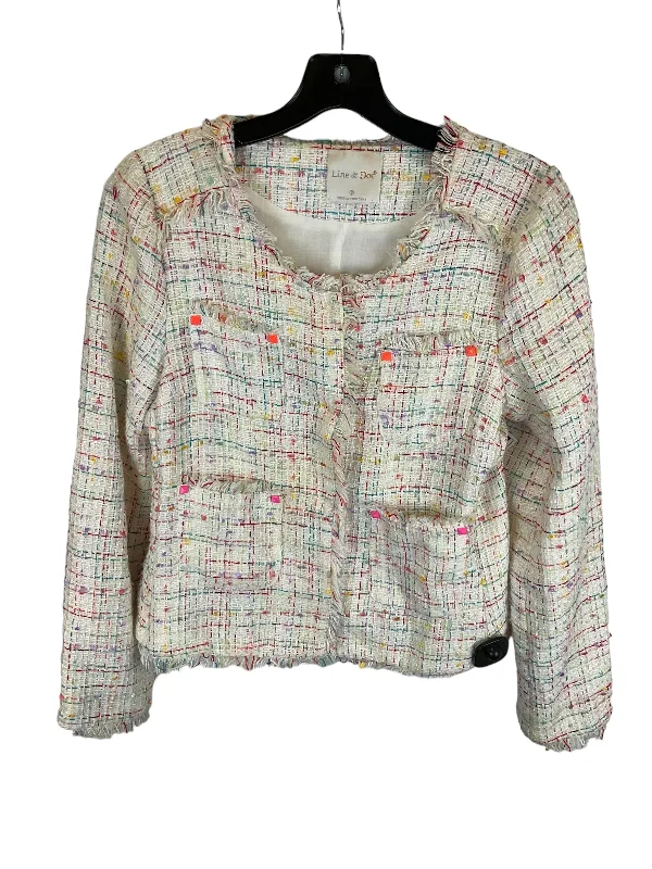 Incredible Offers Cream Blazer Line & Dot, Size S