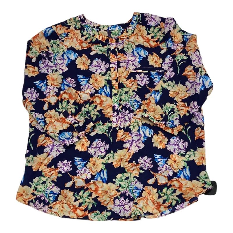 Exclusive Offers Floral Print Top 3/4 Sleeve Not Your Daughters Jeans, Size Xl