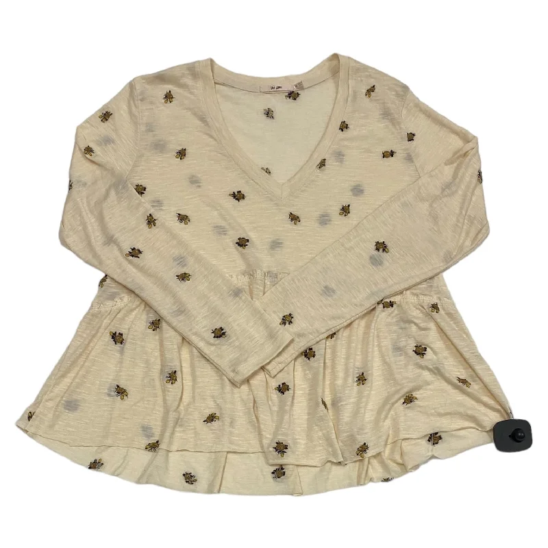 Can't Be Beat Floral Print Top Long Sleeve Mi Ami, Size M