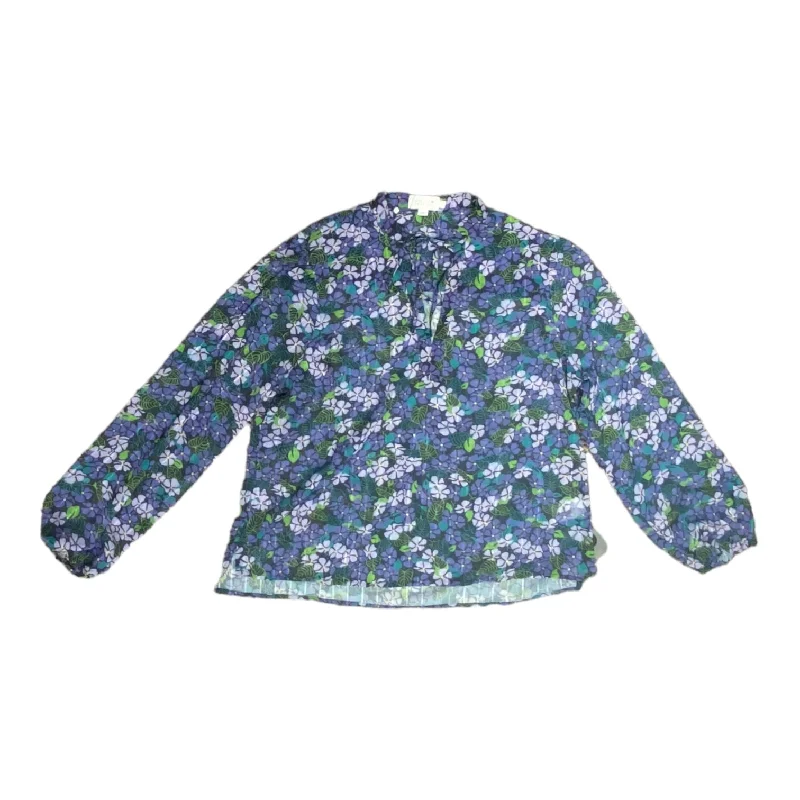 Year-End Sale Floral Print Top Long Sleeve Molly Bracken, Size Xl