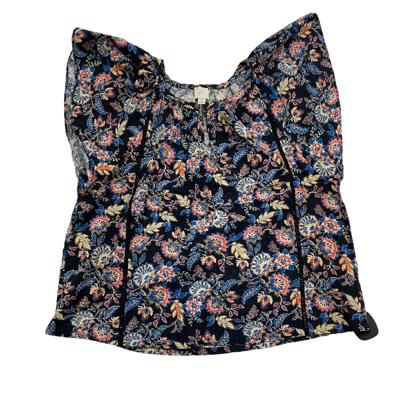 Price Drop Floral Print Top Sleeveless Cmb, Size M