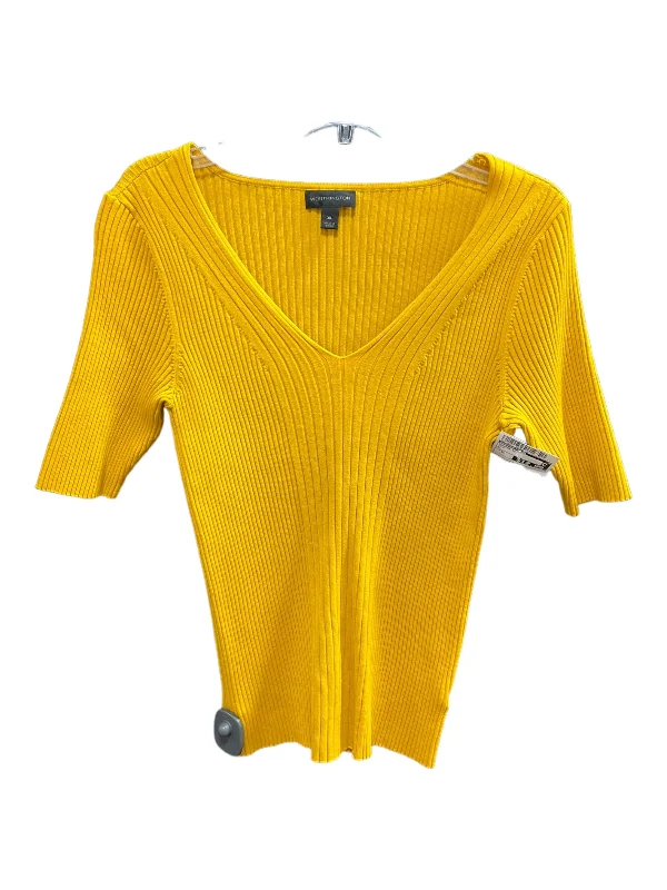 Closeout Gold Sweater Short Sleeve Worthington, Size Xl