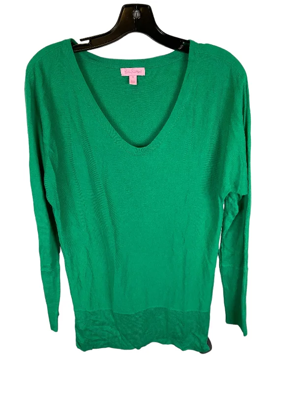Limited Availability Green Top Long Sleeve Designer Lilly Pulitzer, Size M