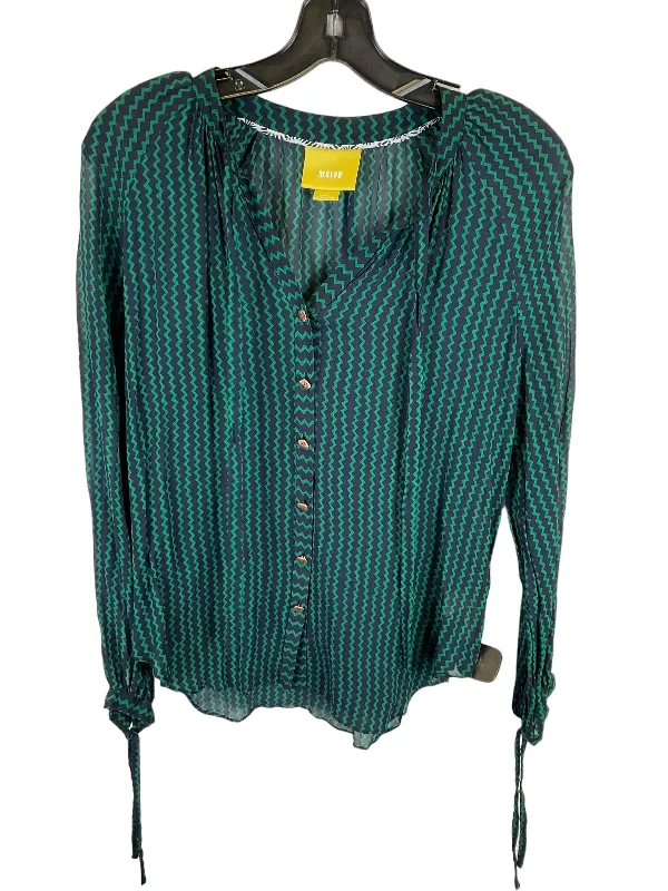 Savings Alert Green Top Long Sleeve Maeve, Size S