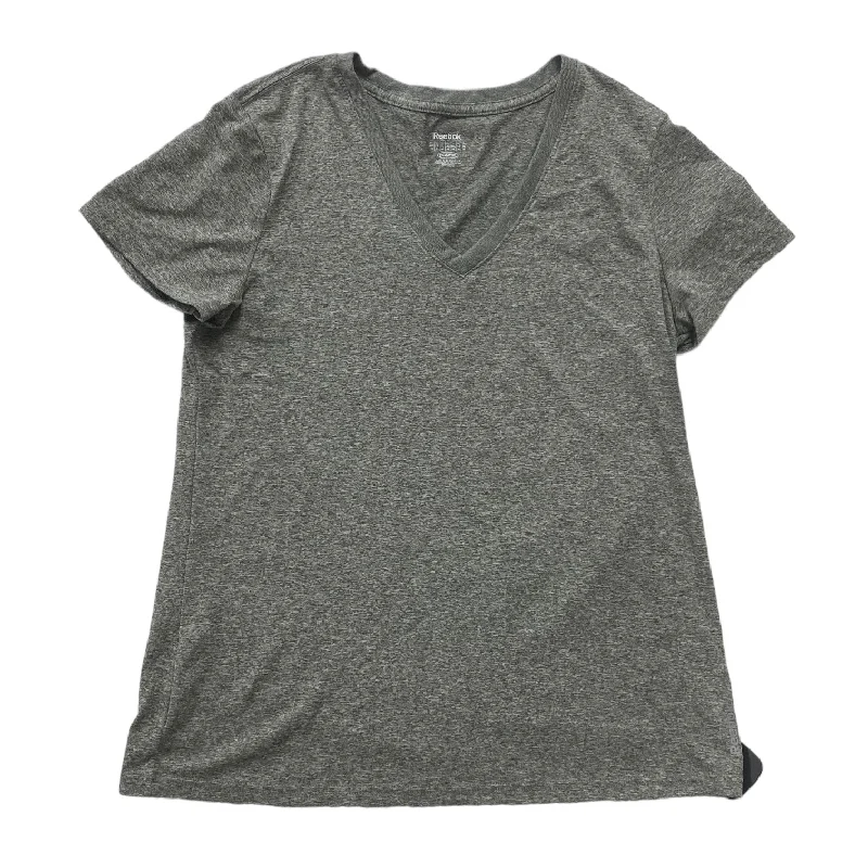 Huge Discounts Grey Athletic Top Short Sleeve Reebok, Size Xl