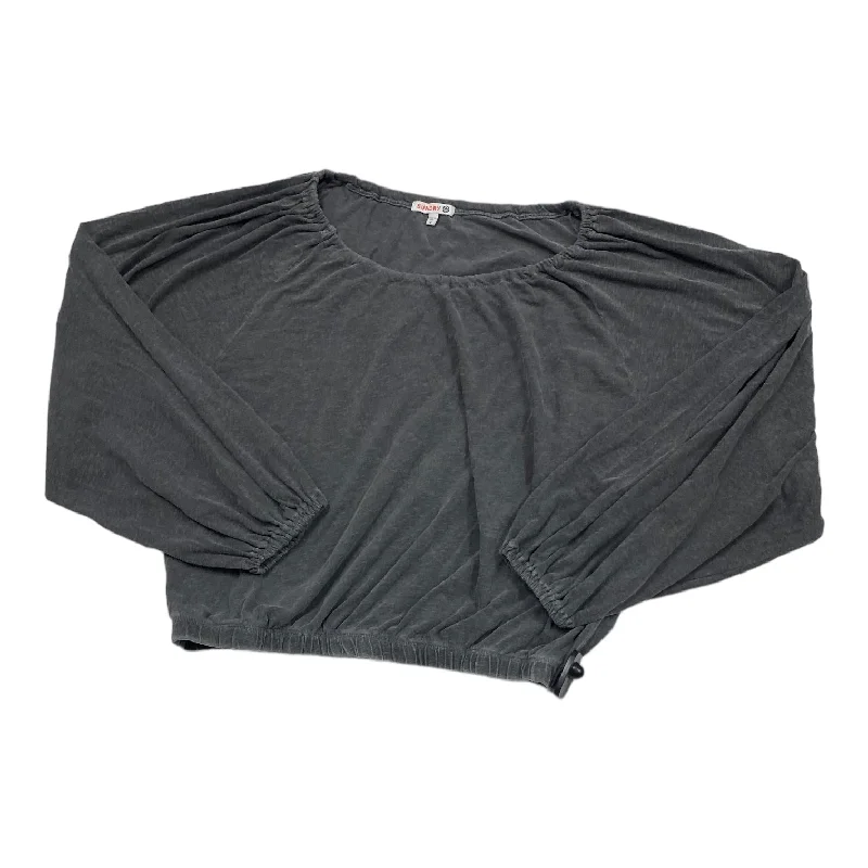 Final Markdown Grey Top Long Sleeve Basic Sundry, Size L