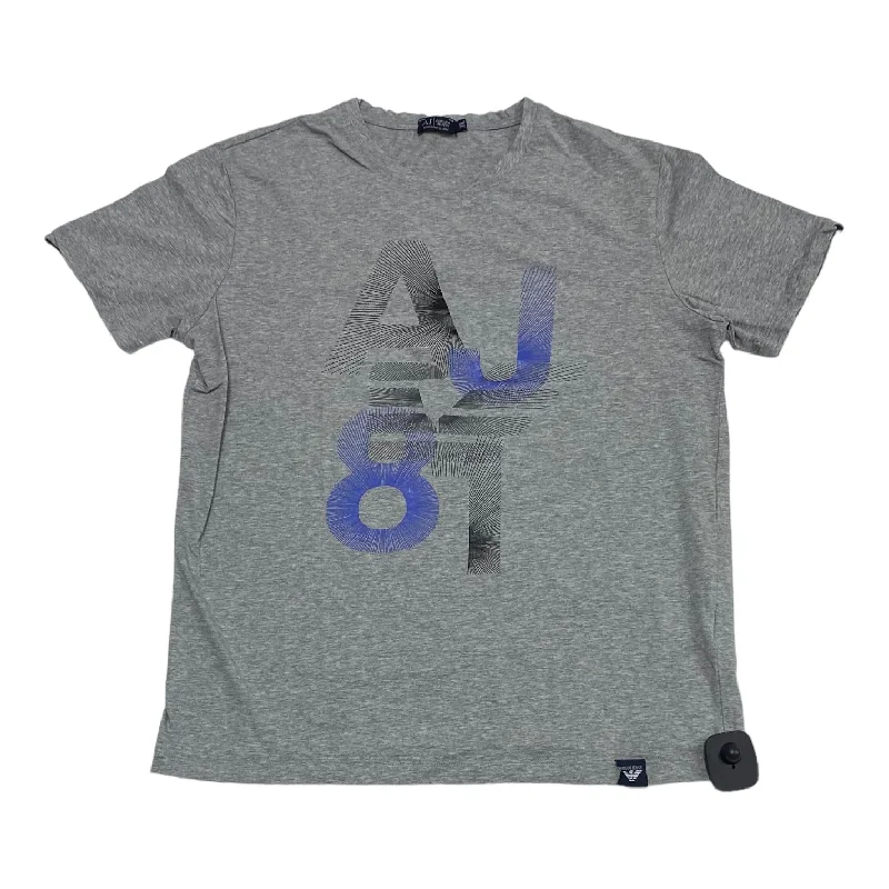 Mega Sale Grey Top Short Sleeve ARMANI JEANS, Size Xxl
