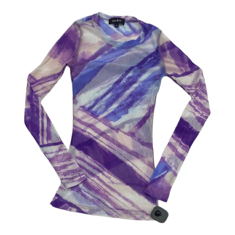 Closeout Multi-colored Top Long Sleeve Karen Kane, Size Xs