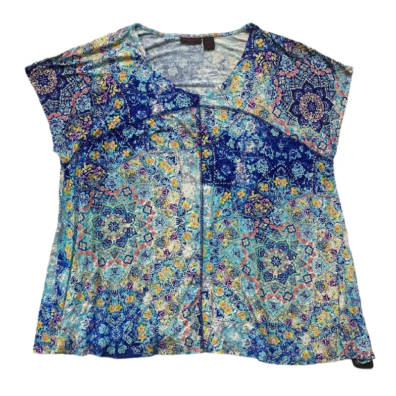 Reduced Prices Multi-colored Top Short Sleeve Christian Siriano, Size 3x