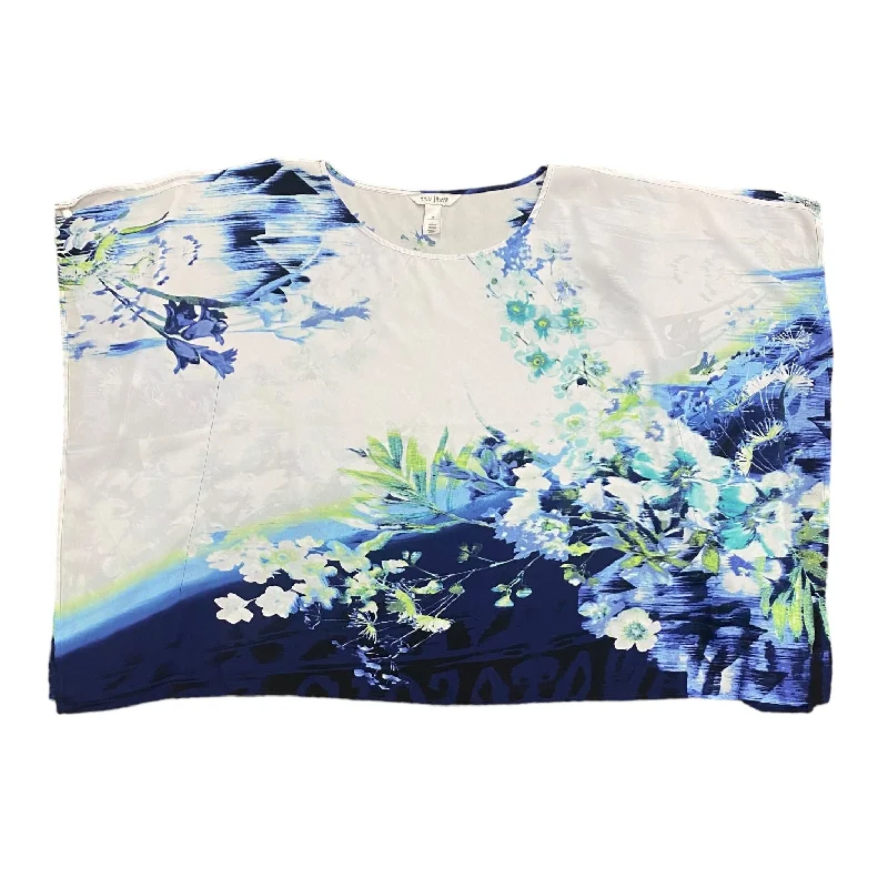 Instant Discount Multi-colored Top Short Sleeve White House Black Market, Size M