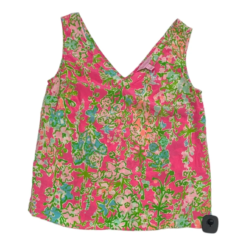 Deal Mania Multi-colored Top Sleeveless Designer Lilly Pulitzer, Size S