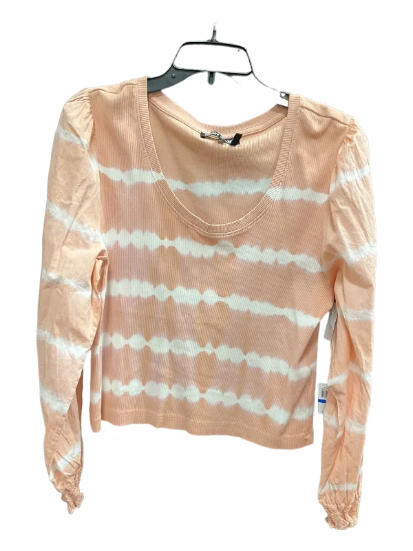 Discount Mania Peach Top Long Sleeve Dkny, Size Xl