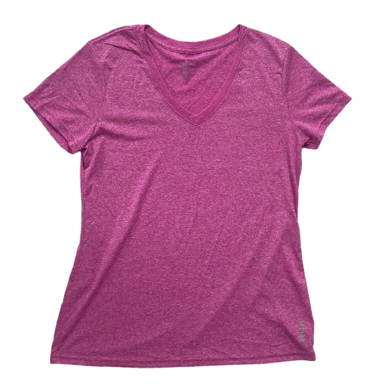 Super Bargain Pink Athletic Top Short Sleeve Reebok, Size L