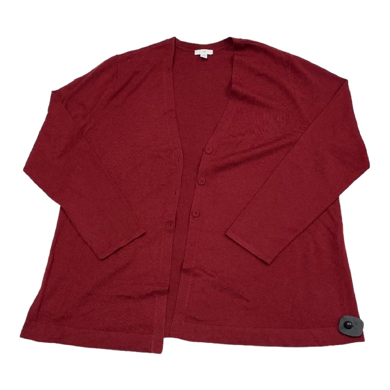 Deep Discounts Red Sweater Cardigan J. Jill, Size L
