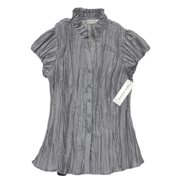 Today Only Silver Top Short Sleeve Harve Bernard, Size S