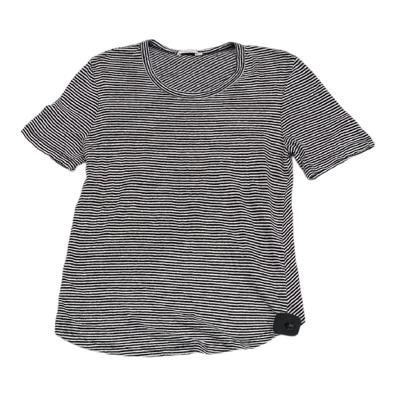 Bargain Prices Striped Pattern Top Short Sleeve Designer Alc, Size L