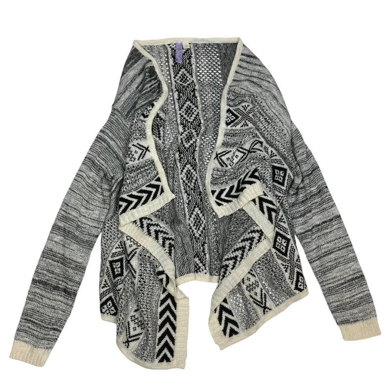Final Markdown Sweater Cardigan By Alya In Black & White, Size: S