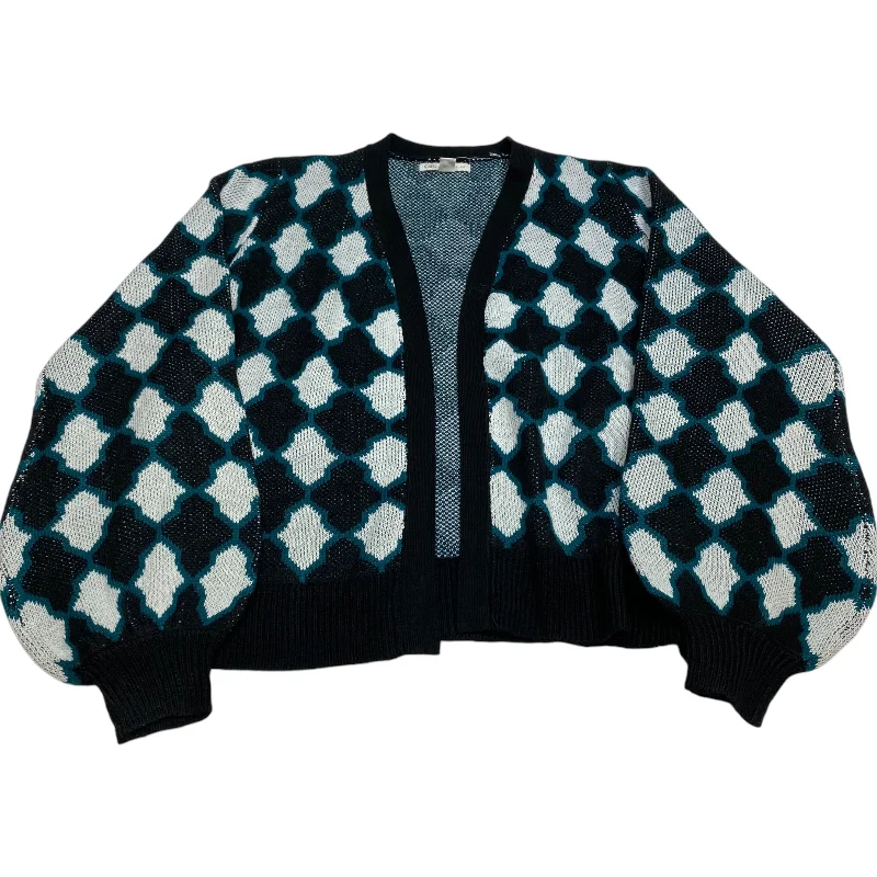 Online Specials Sweater Cardigan By Cato In Black & Blue, Size: M