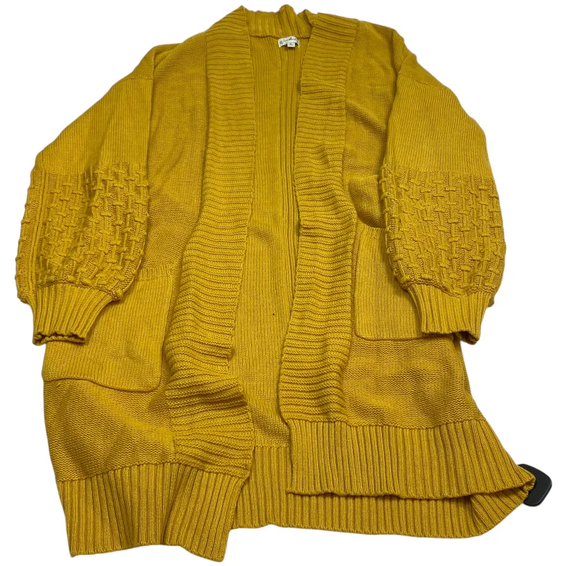 Flash Deals Sweater Cardigan By Wonderly In Yellow, Size: S