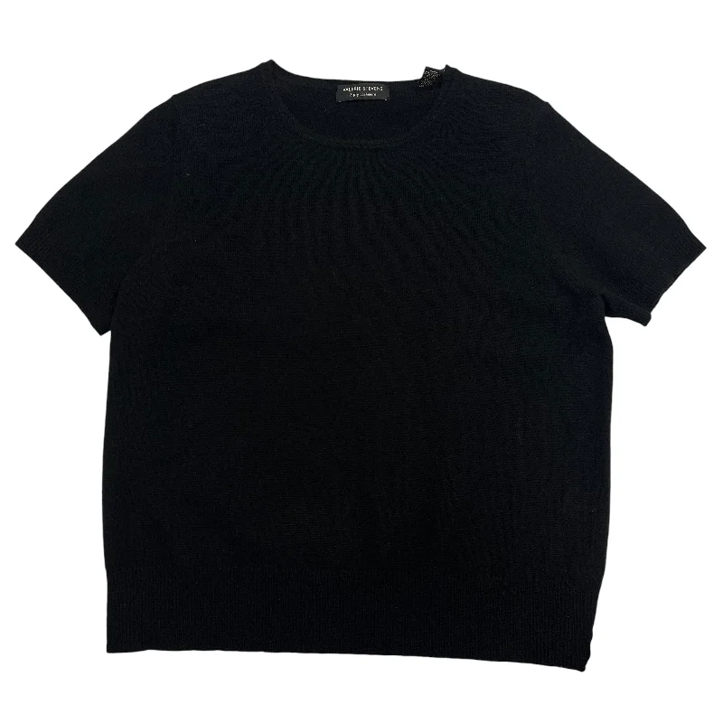 Discount Extravaganza Sweater Short Sleeve Cashmere By Valerie Stevens In Black, Size: L