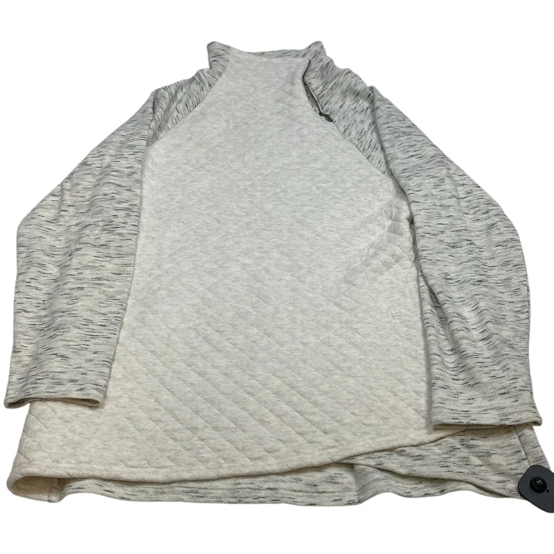 Super Bargain Sweatshirt Collar By Chicos In Cream, Size: L