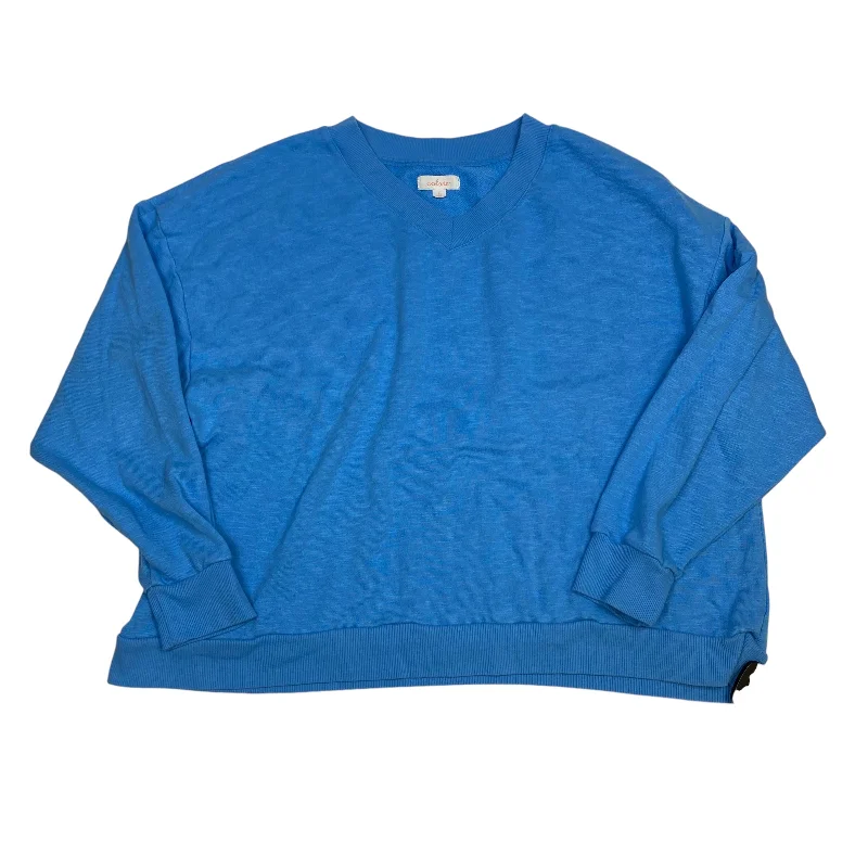 Customer Appreciation Sale Sweatshirt Crewneck By Colsie In Blue, Size: L