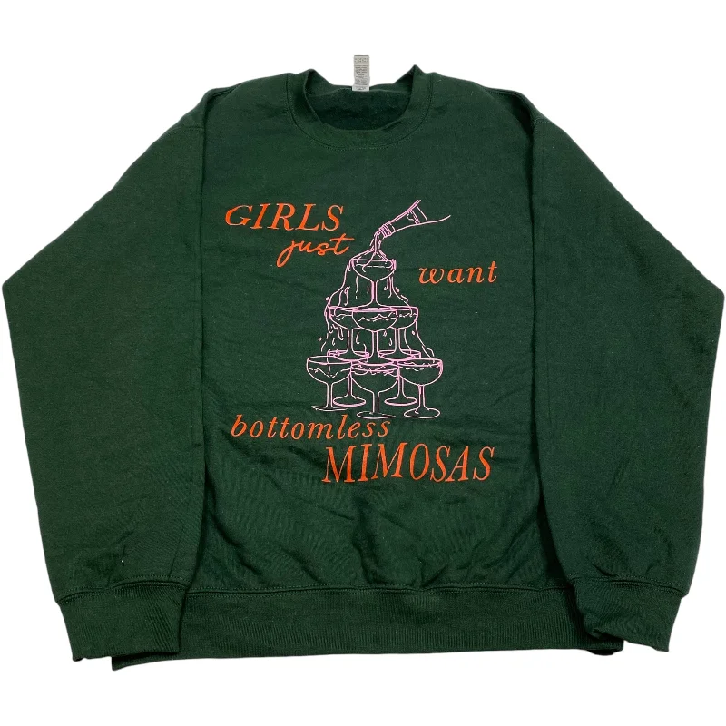 Discount Deals Sweatshirt Crewneck By Gildan In Green, Size: M