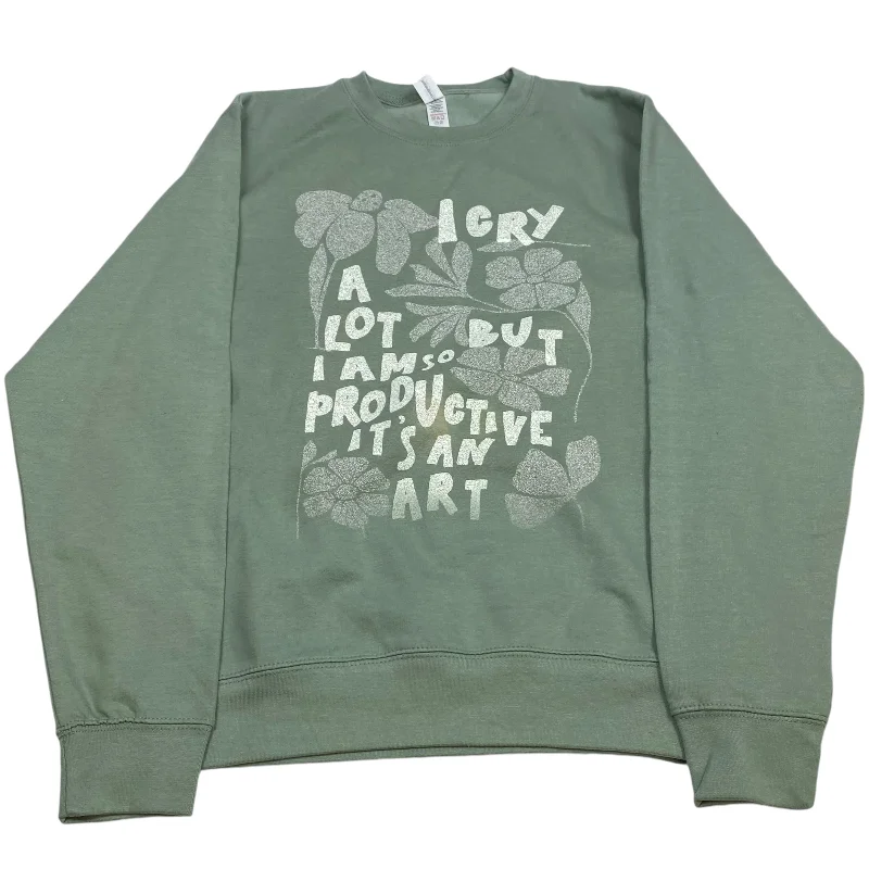 Discount Extravaganza Sweatshirt Crewneck By Just Hoods In Green, Size: M