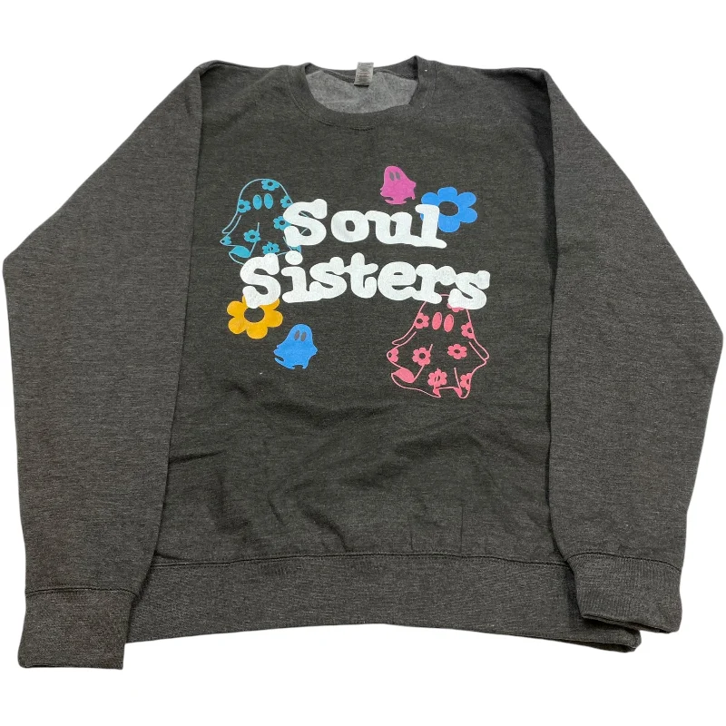 Crazy Deals Sweatshirt Crewneck By Just Hoods In Grey, Size: L