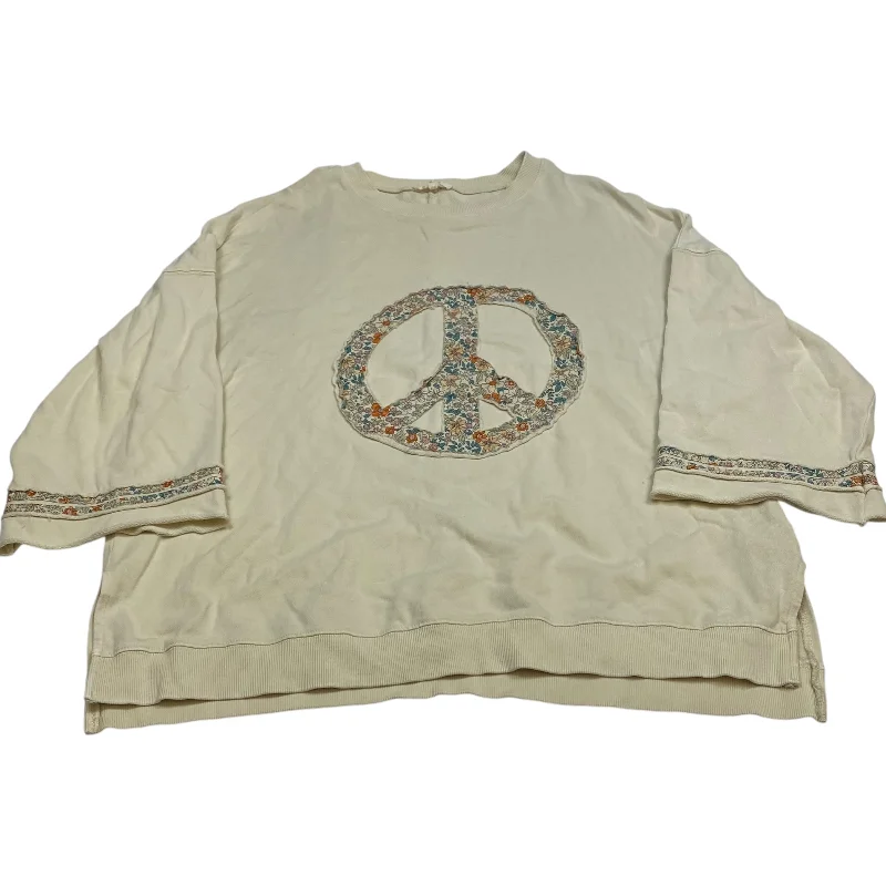 Great Deals Top 3/4 Sleeve By Easel In Cream, Size: S