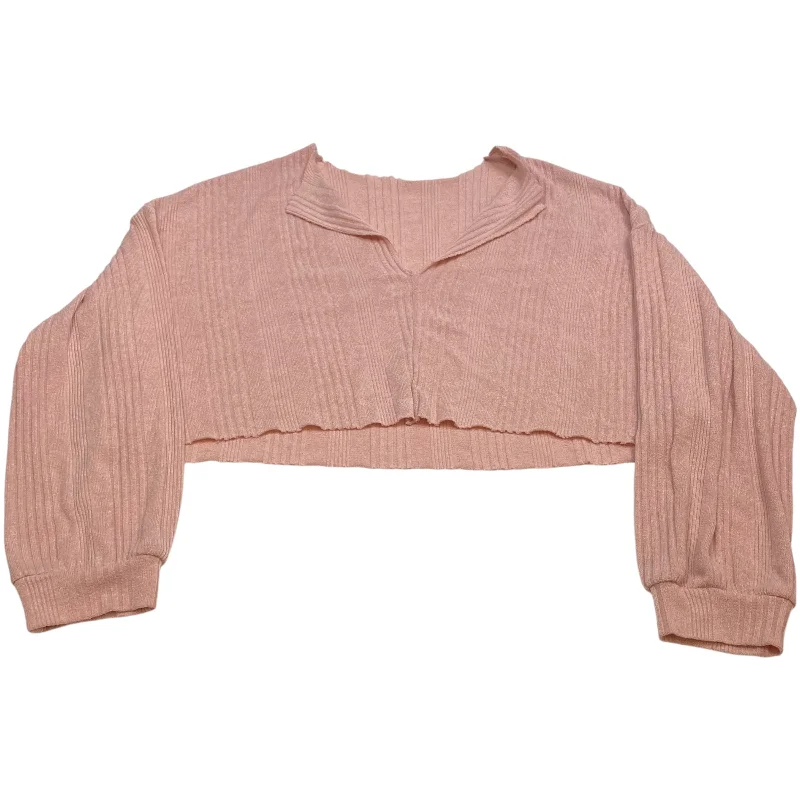 Seasonal Sale Top Long Sleeve Basic By Shein In Pink, Size: 3x