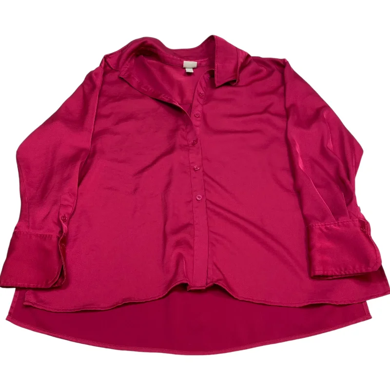 Value Deals Top Long Sleeve By A New Day In Pink, Size: L