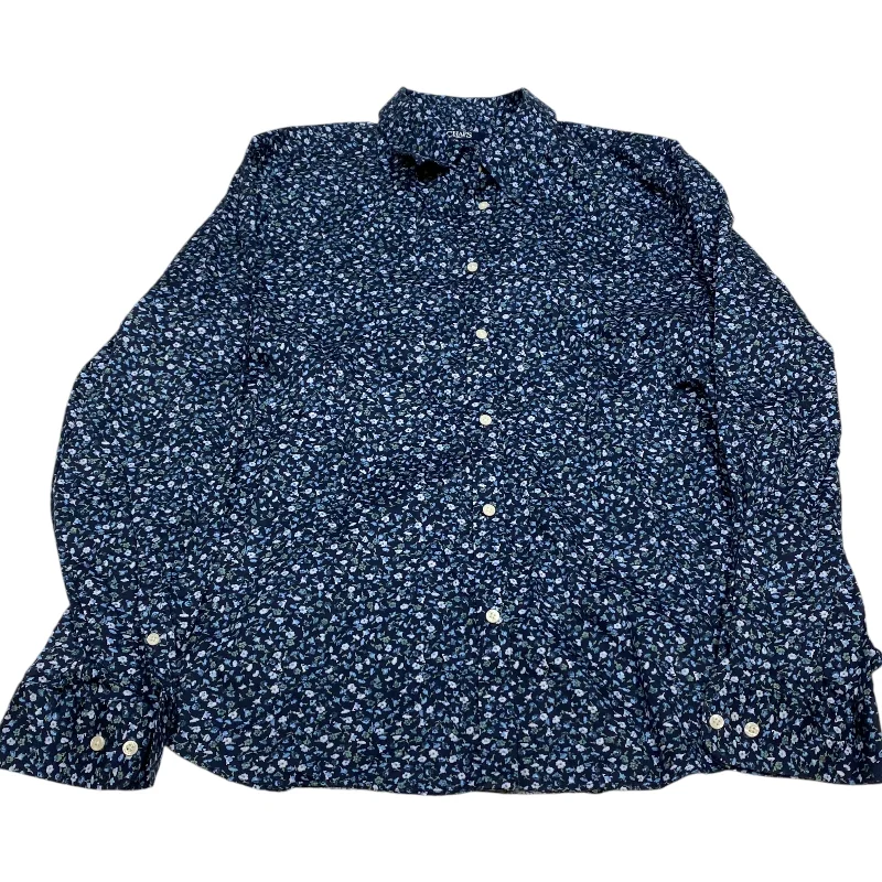Amazing Deals Top Long Sleeve By Chaps In Blue, Size: Xxl