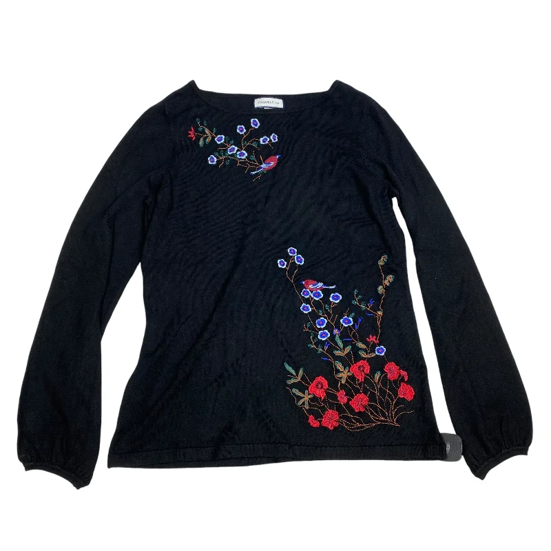 Grand Opening Sale Top Long Sleeve By Charter Club In Black, Size: M