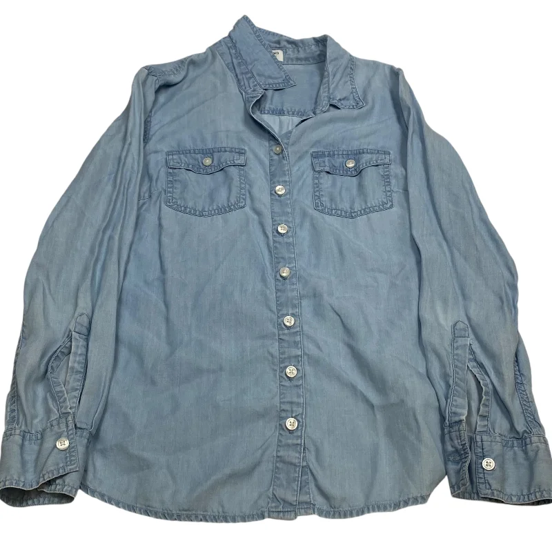 Low Prices Top Long Sleeve By Crown And Ivy In Blue, Size: S