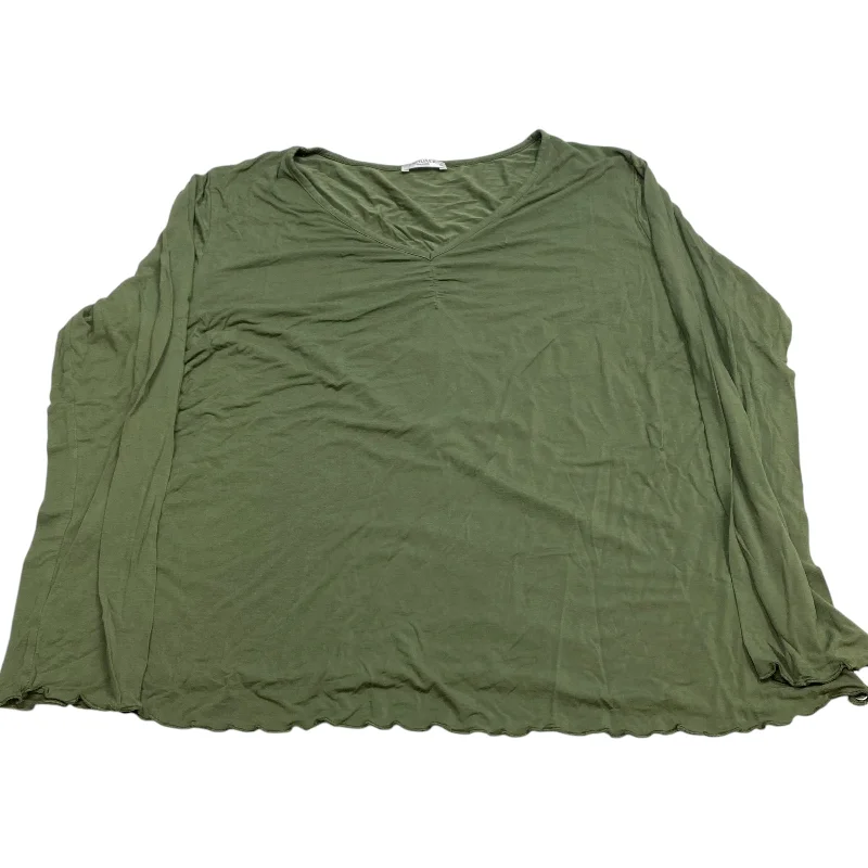 Weekend Deal Top Long Sleeve By Ekouaer In Green, Size: Xxl