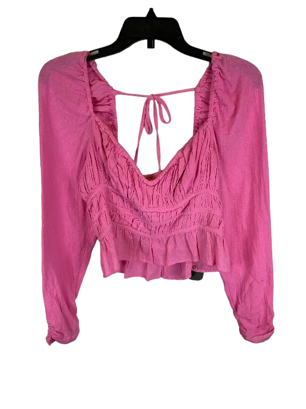 Price Drop Top Long Sleeve By Free People In Pink