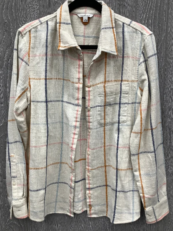 Epic Deals Top Long Sleeve By L.l. Bean In Cream, Size: L