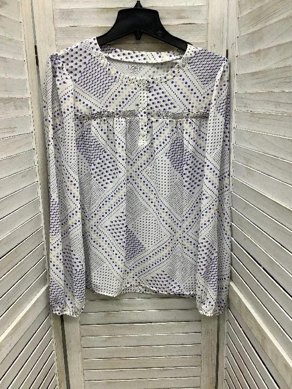 Savings Spectacular Top Long Sleeve By Loft In Multi-colored, Size: L