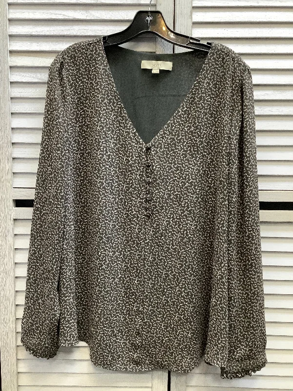 Bonus Savings Top Long Sleeve By Loft In Multi-colored, Size: Xl