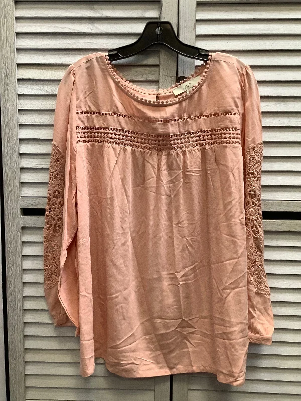 New Markdowns Top Long Sleeve By Loft In Pink, Size: Xl