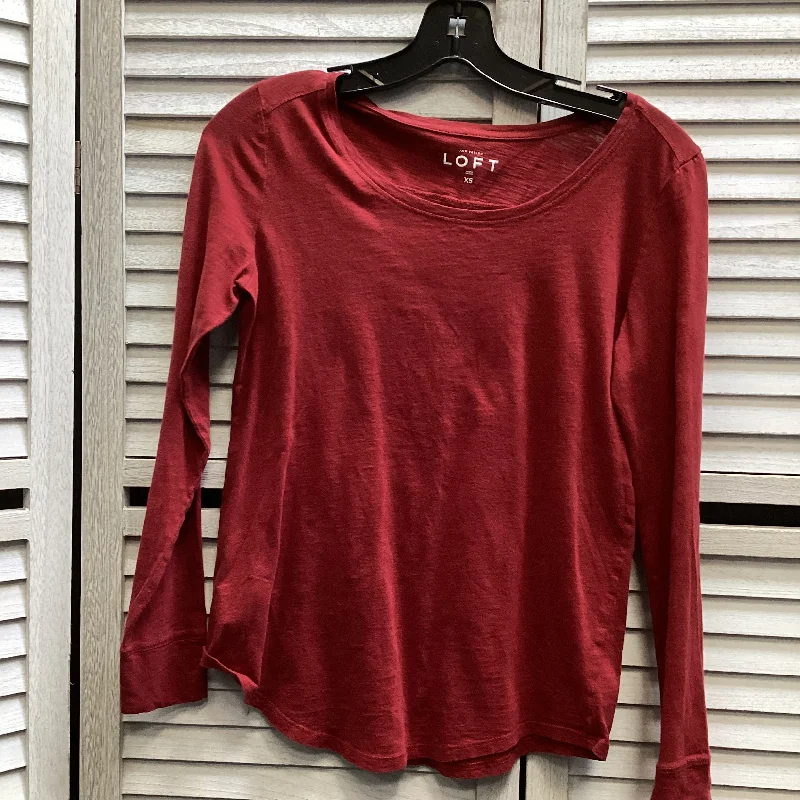 Limited Time Top Long Sleeve By Loft In Red, Size: Xs