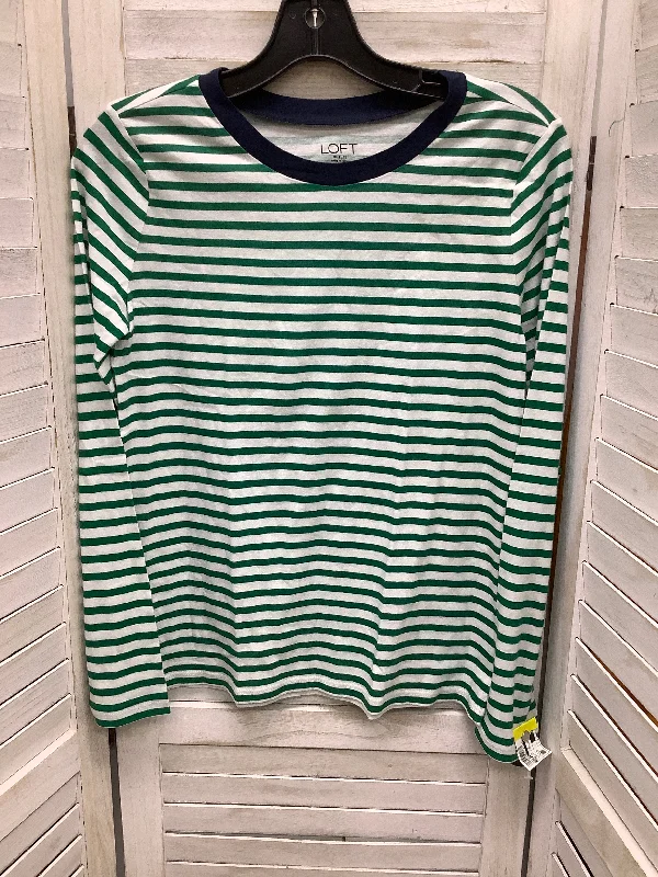 Price Rollback Top Long Sleeve By Loft In Striped Pattern, Size: Xs